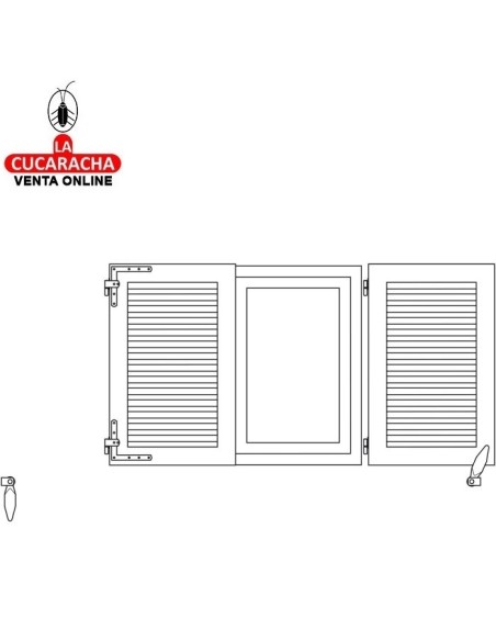 RETENEDOR RUSTICO CONTRAVENTANA ACERO MODELO 2.