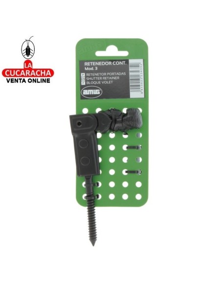 BLISTER RETENEDOR RUSTICO CONTRAVENTANA ACERO-ZAMAC MODELO 3.