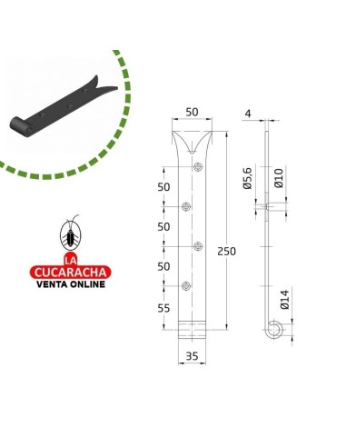 BLISTER GOZNE GOTICO RUSTICO ACERO...