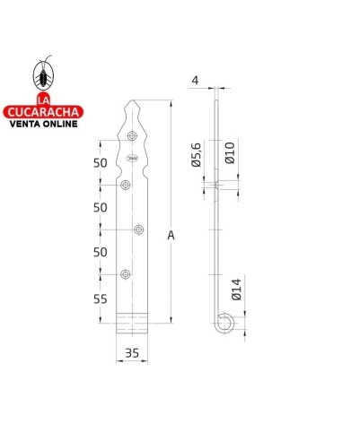 BLISTER GOZNE GOTICO RUSTICO ACERO...