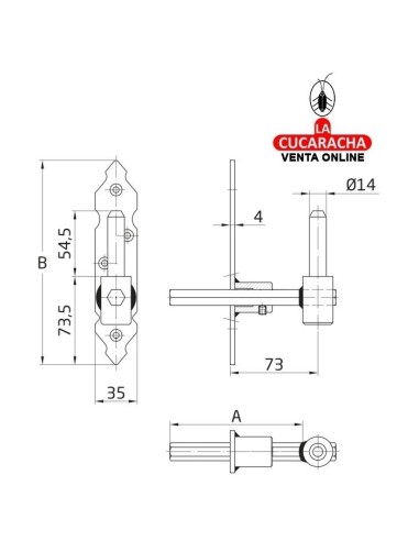 PERNIO GOTICO REGULABLE RUSTICO ACERO...