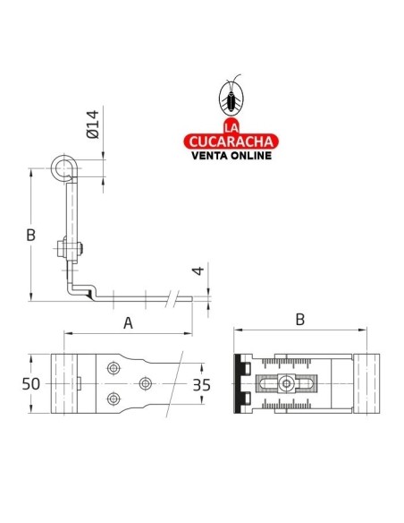 GOZNE GOTICO REGULABLE RUSTICO ACERO MONTAJE PERNIO 8060 MODELO 7100.