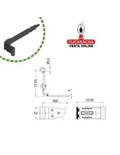 GOZNE GOTICO REGULABLE RUSTICO ACERO MONTAJE PERNIO 8060 MODELO 7110.