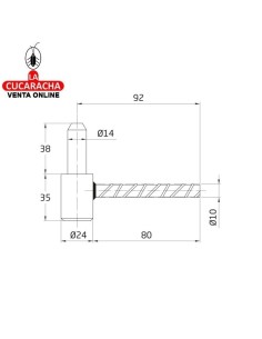 BLISTER PERNIO GOTICO RUSTICO ACERO MONTAJE GOZNES 7000 A 7050 MODELO 8040.