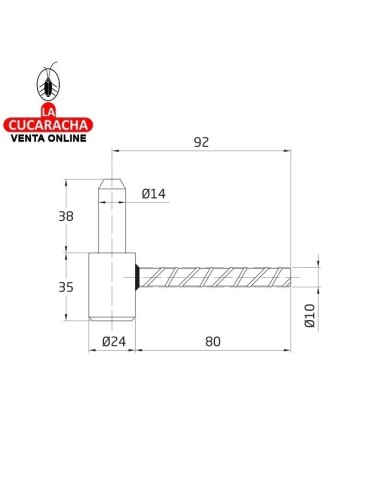 BLISTER PERNIO GOTICO RUSTICO ACERO...