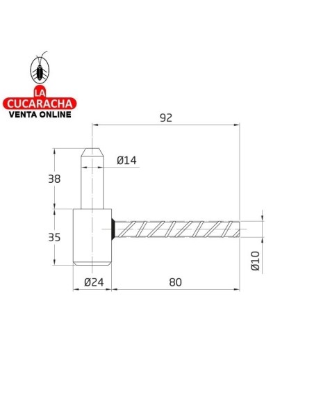 BLISTER PERNIO GOTICO RUSTICO ACERO MONTAJE GOZNES 7000 A 7050 MODELO 8040.