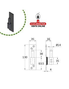 BLISTER PERNIO GOTICO RUSTICO ACERO MONTAJE GOZNES 7000 A 7050 MODELO 8020.