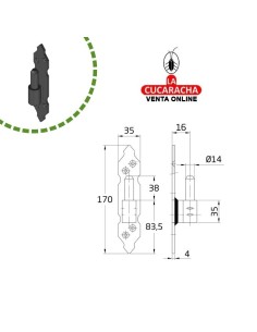 BLISTER PERNIO GOTICO RUSTICO ACERO MONTAJE GOZNES 7000 A 7050 MODELO 8030.