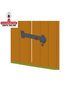 PASADOR BLOQUEO INTERIOR RUSTICO ACERO NEGRO CONTRAVENTANAS MADERA MODELO 8600.