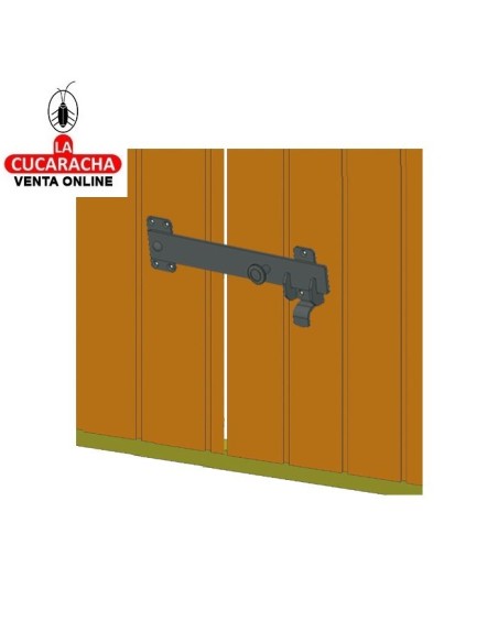 PASADOR BLOQUEO INTERIOR RUSTICO ACERO NEGRO CONTRAVENTANAS MADERA MODELO 8600.