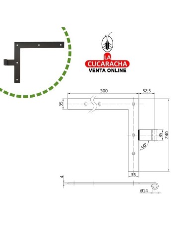 GOZNE ESCUADRA GOTICO RUSTICO ACERO...