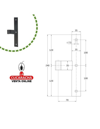 GOZNE SIMPLE EN T RUSTICO ACERO...