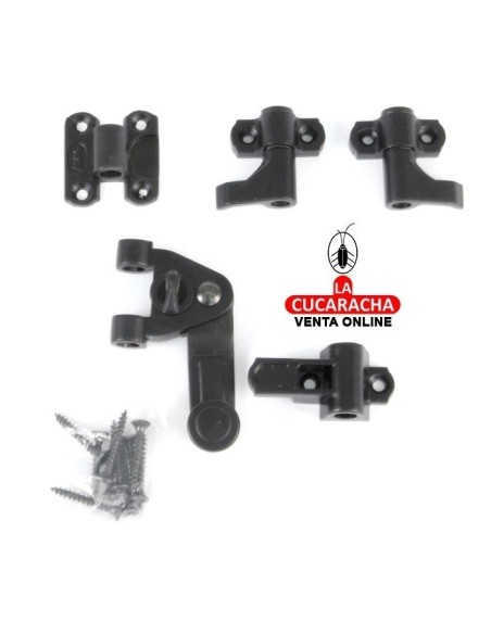 CONJUNTO HERRAJES RUSTICO CIERRE CONTRAVENTANA 1 HOJA 60MM MODELO 2903.