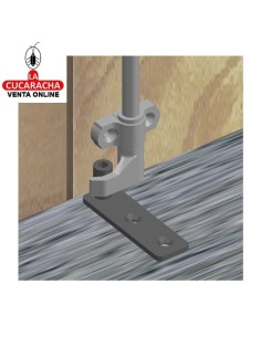 SOPORTE RECTO CON PLACA PARA CIERRE HERRAJE RUSTICO CONTRAVENTANA MODELO 2912.