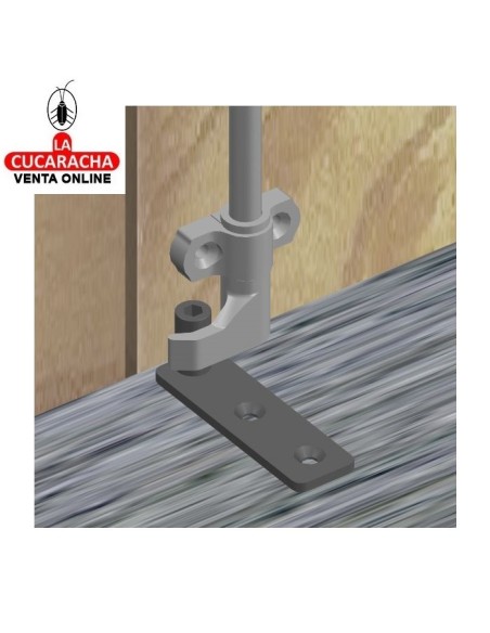 SOPORTE RECTO CON PLACA PARA CIERRE HERRAJE RUSTICO CONTRAVENTANA MODELO 2912.