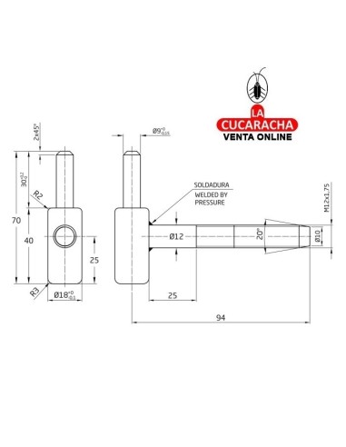 PERNIO RUSTICO DIRECTO A PARED SIN...