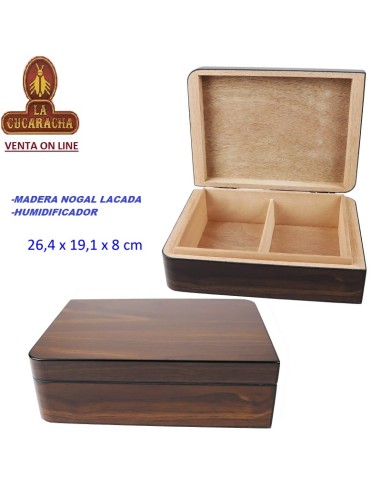 Humidor madera nogal lacada con...