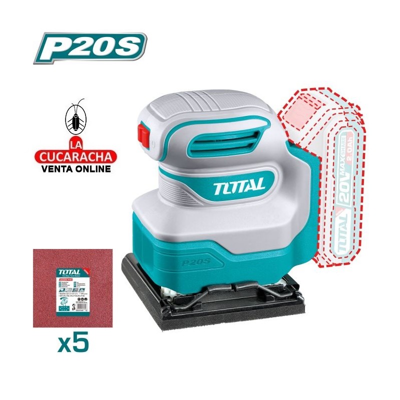 Lijadora Orbital a Bateria 20V Modelo TSHSLI2014.