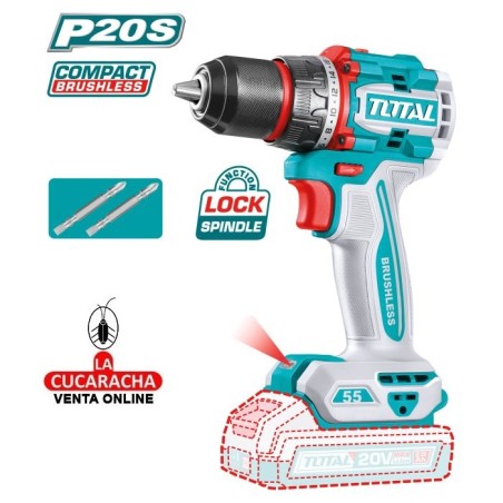 Taladro atornillador brushless a batería 20V Modelo TDLI205581.