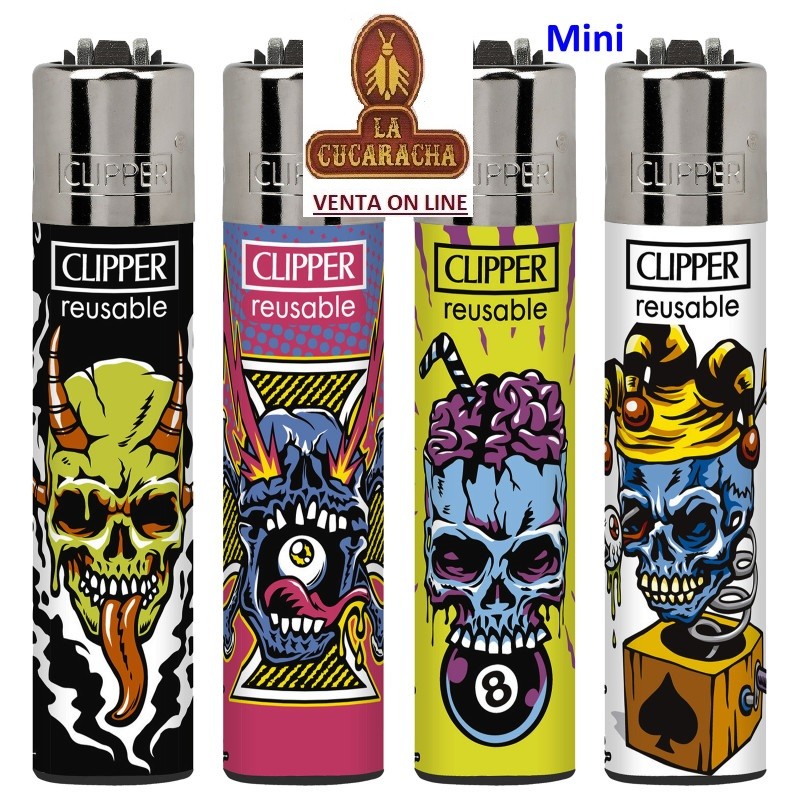 ENCENDEDOR CLIPPER MINI-EXPOSITOR 48 «SKULLS CORPZ 2».