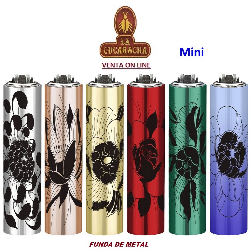 ENCENDEDOR CLIPPER MINI FUNDA METAL-EXPOSITOR 30- «BOTANICAL GARDEN».