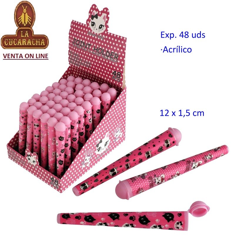 Expositor 48 pureras guarda puros Acrílico para 1 cigarro STONER KITTY.