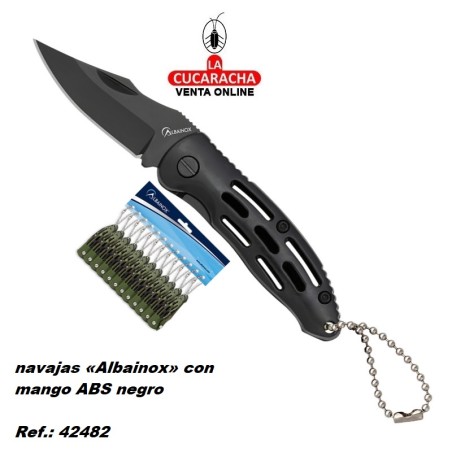 12 Navajas de ALBACETE ALBAINOX mango abs negro.