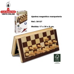 CAYRO-Ajedrez magnético marquetería.