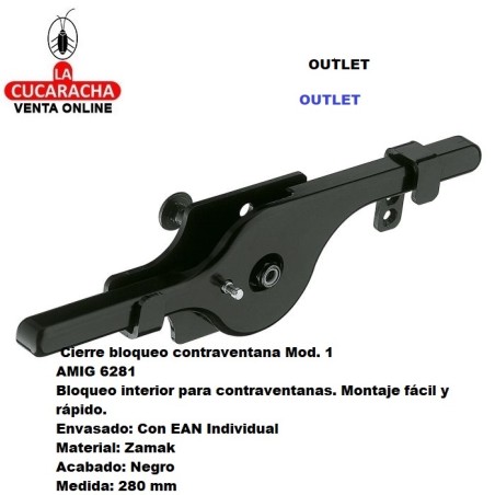 CIERRE RUSTICO BLOQUEO INTERIOR CONTRAVENTANAS MODELO 1.