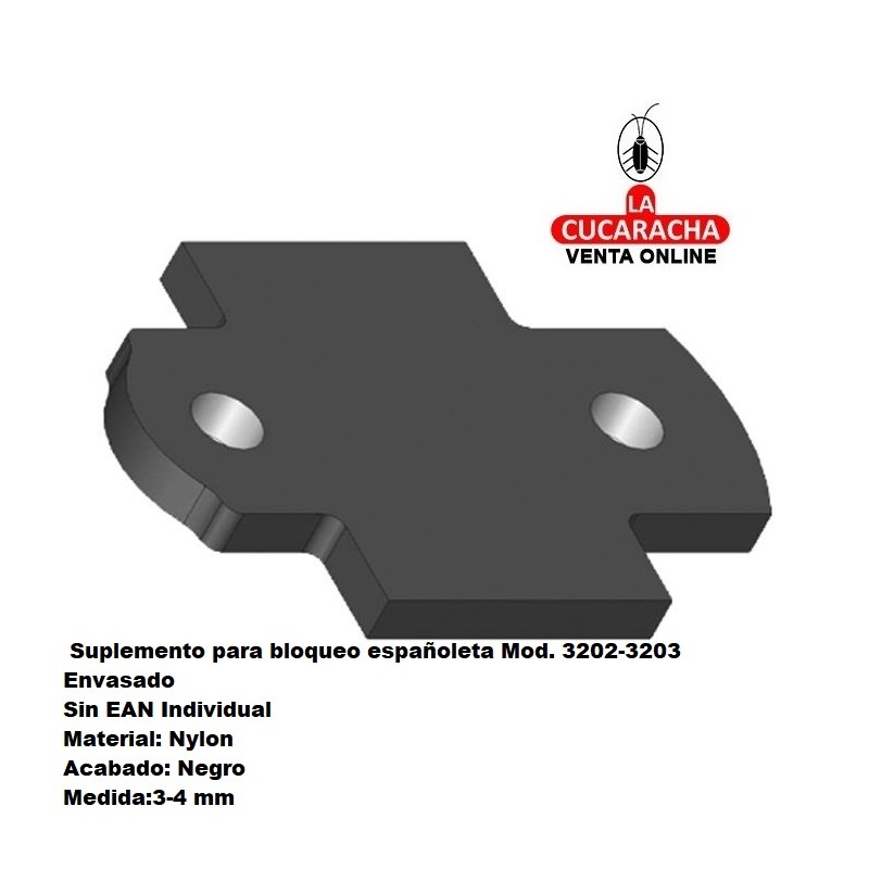SUPLEMENTO RUSTICO NYLON BLOQUEO ESPAÑOLETA 3-4MM. MODELO 3202-3203.