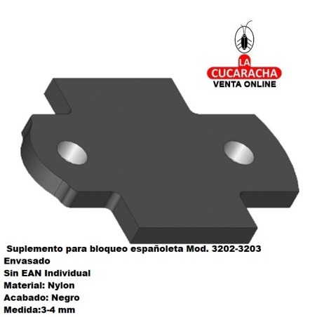SUPLEMENTO RUSTICO NYLON BLOQUEO ESPAÑOLETA 3-4MM. MODELO 3202-3203.