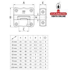 PASADOR ACERO NIQUELADO DE SOBREPONER MODELO 384.