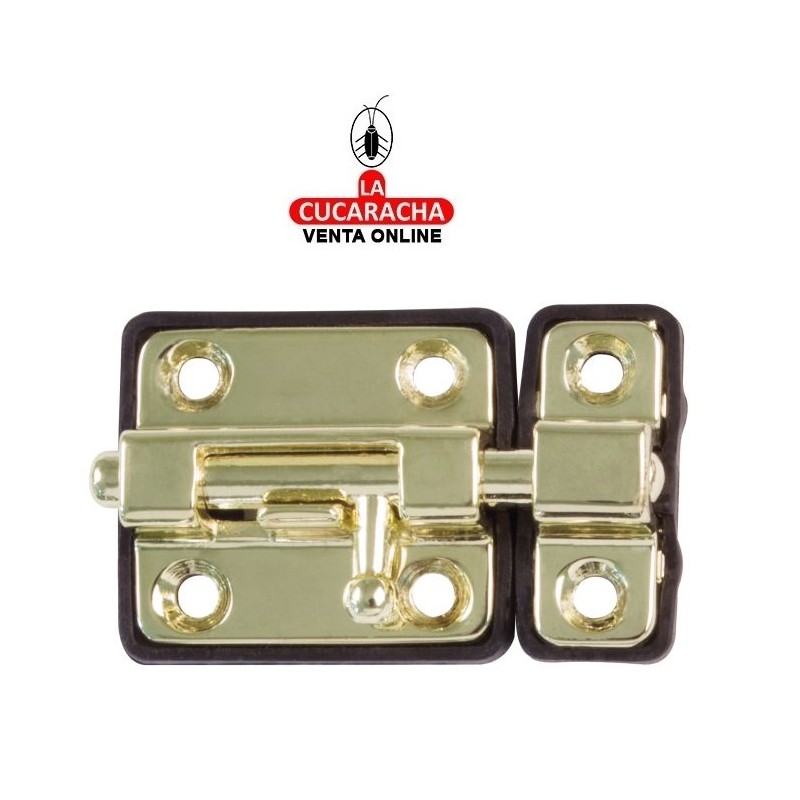 PASADOR ZAMAK DE SOBREPONER BASE PLASTICO MODELO 383.