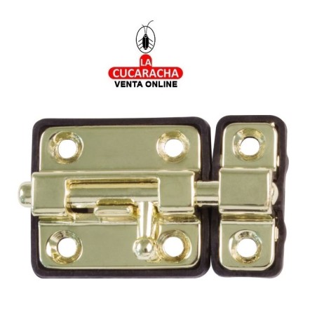 PASADOR ZAMAK DE SOBREPONER BASE PLASTICO MODELO 383.