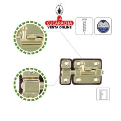 PASADOR ZAMAK DE SOBREPONER BASE PLASTICO MODELO 383.