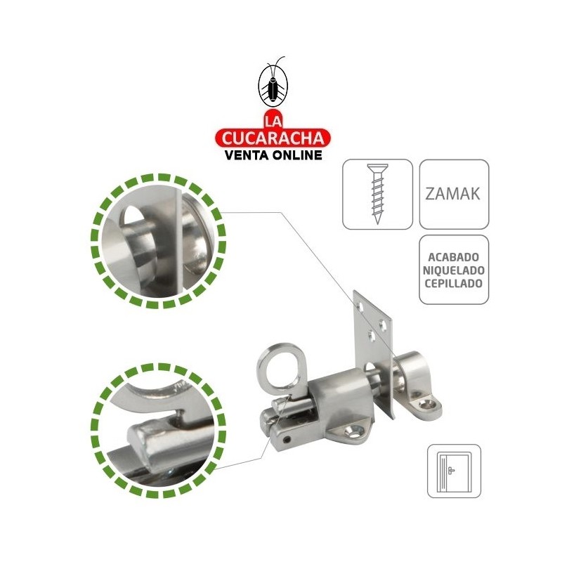 PASADOR ZAMAK DE SOBREPONER BASCULANTE MODELO 950.