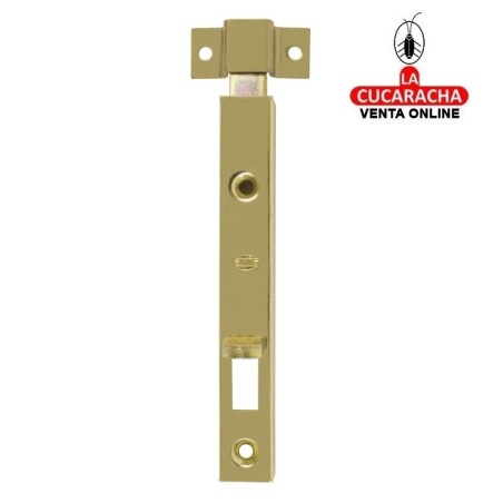 PASADOR ACERO REFORZADO DE SOBREPONER LATONADO BARNIZADO MODELO 375.