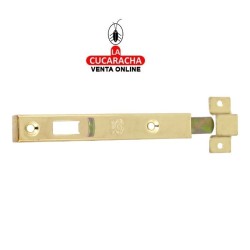 PASADOR ACERO REFORZADO DE SOBREPONER LATONADO BARNIZADO MODELO 375.