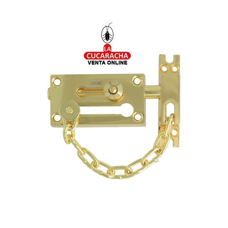 PASADOR ZAMAK DE SOBREPONER CON CADENA SEGURIDAD MODELO 475.