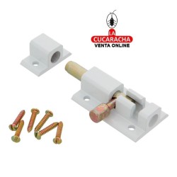 PASADOR ALUMINIO DE SOBREPONER COLOR BLANCO MODELO 500.