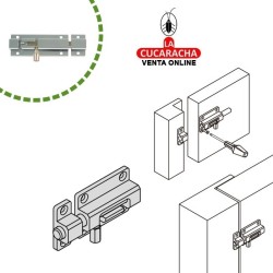 PASADOR ALUMINIO DE SOBREPONER PLATA MODELO 501.