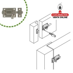 PASADOR LATON DE SOBREPONER CROMADO MATE MODELO 700.