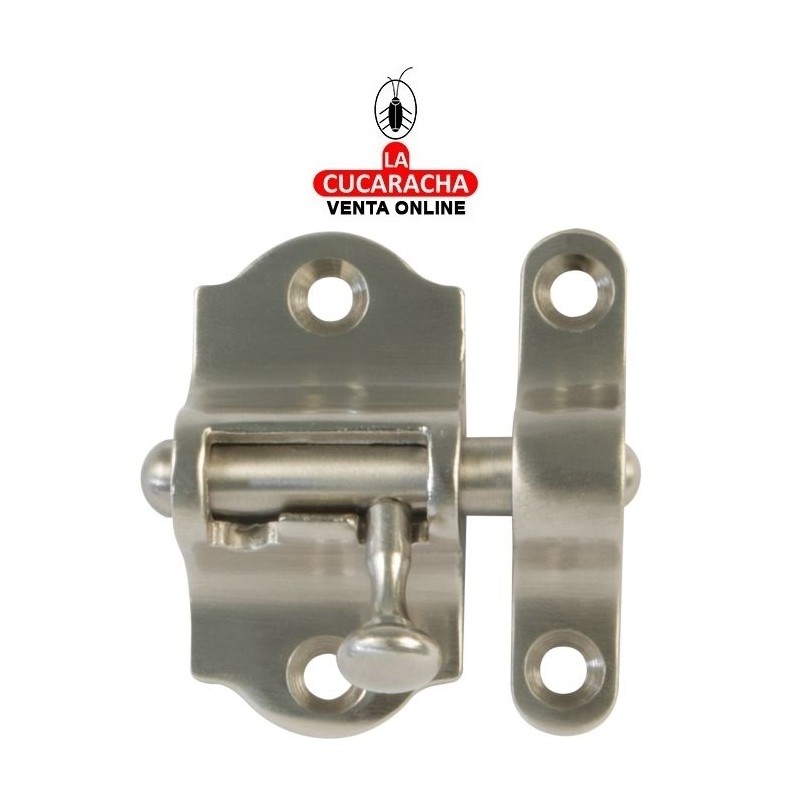 PASADOR LATON DE SOBREPONER CROMADO MATE MODELO 720.