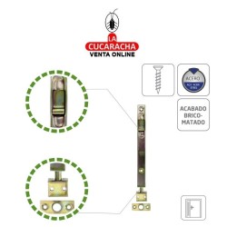 PASADOR ACERO DE SOBREPONER O EMBUTIR LATONADO BARNIZADO MODELO 400.