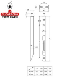 PASADOR ACERO DE EMBUTIR MODELO 403.