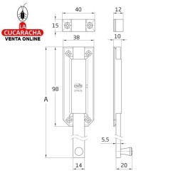 PASADOR ACERO DE SOBREPONER MODELO 200.