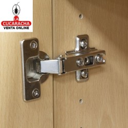 BISAGRA DE CAZOLETA HIDRAULICA ACERO RECTA 35MM PESTILLO APERTURA RAPIDA MODELO 5000.