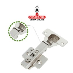 BISAGRA DE CAZOLETA HIDRAULICA ACERO RECTA 35MM PESTILLO APERTURA RAPIDA MODELO 5000.