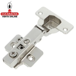 BISAGRA DE CAZOLETA HIDRAULICA ACERO RECTA 35MM PESTILLO APERTURA RAPIDA MODELO 5000.