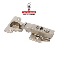 BISAGRA DE CAZOLETA HIDRAULICA ACERO RECTA 35MM PESTILLO APERTURA RAPIDA MODELO 5000.